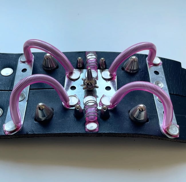 electro leather cuff
