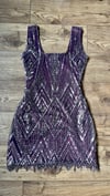 Art Deco luxurious beaded mauve dress