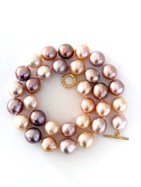 Image 1 of Freshwater Edison Pearl Necklace Bamboo 18k 