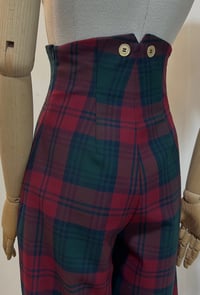 Image 5 of tartan High Waisted Trousers