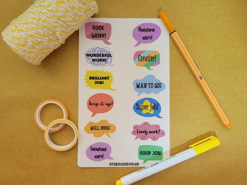 Speech Bubbles Sticker Sheet