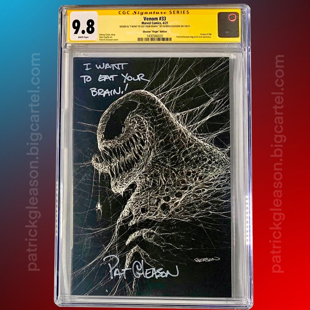 Image of LAST ONE! QUOTED! VENOM #33 VIRGIN CGC SS 9.8 (I WANT TO EAT YOUR BRAIN!)