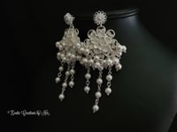 Image 2 of White Gardenia Earrings