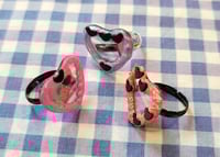 Image 2 of I <3 Bats Heart Mirror Rings (Assorted Styles)