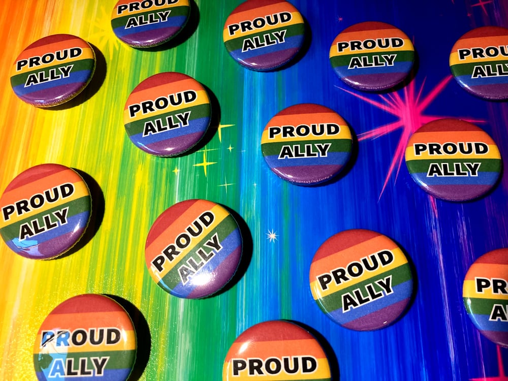 Image of PRIDE and Ally Buttons