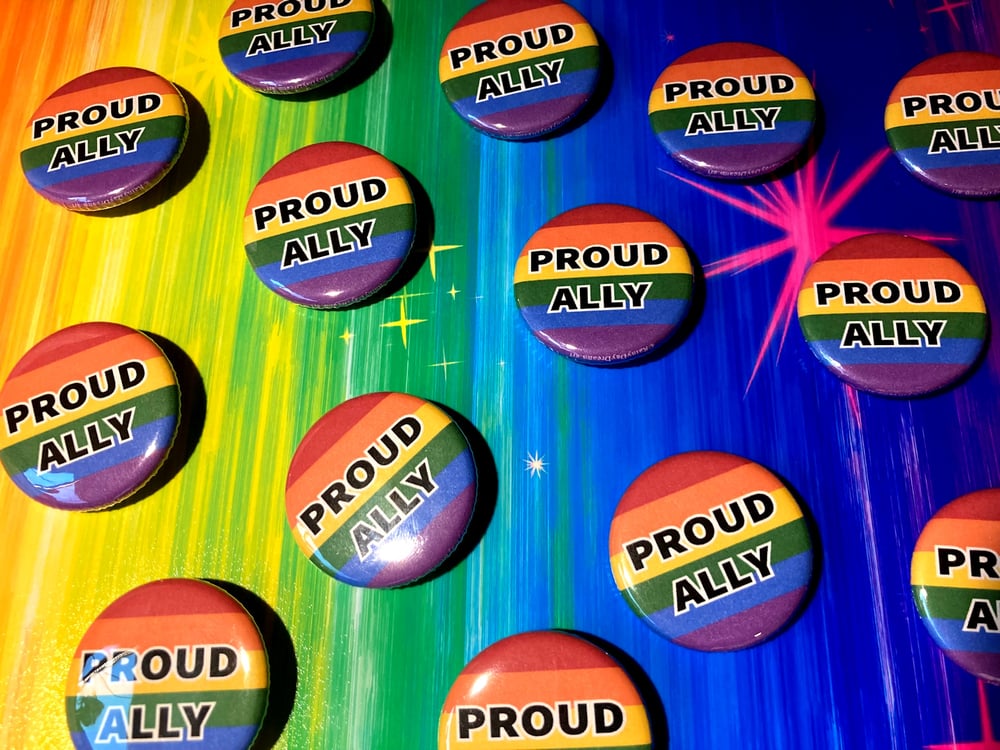 Image of PRIDE and Ally Buttons