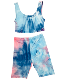 Image 3 of Crop Top Biker Set