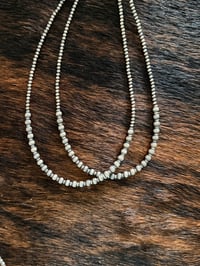Image 1 of 18” Fluted Sterling Silver Pearls 