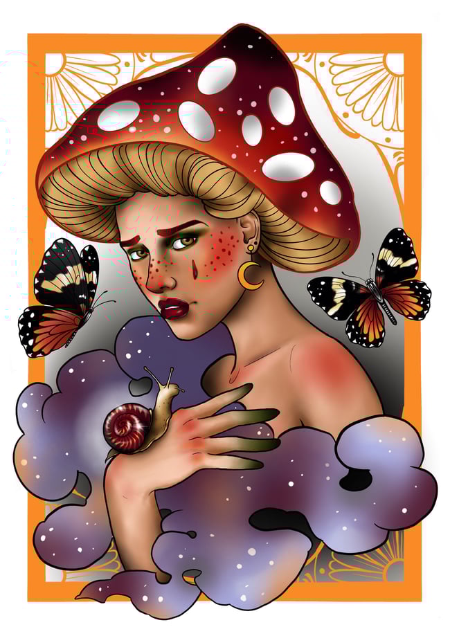 Mushroom head A3 prints