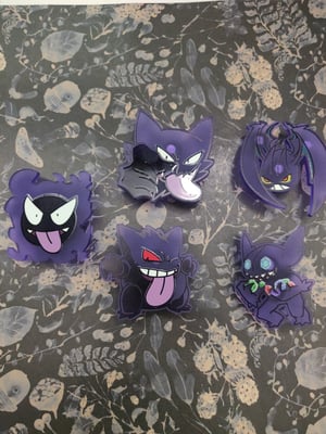 Image of [PREORDER] Purple Acrylic Pokemon pins