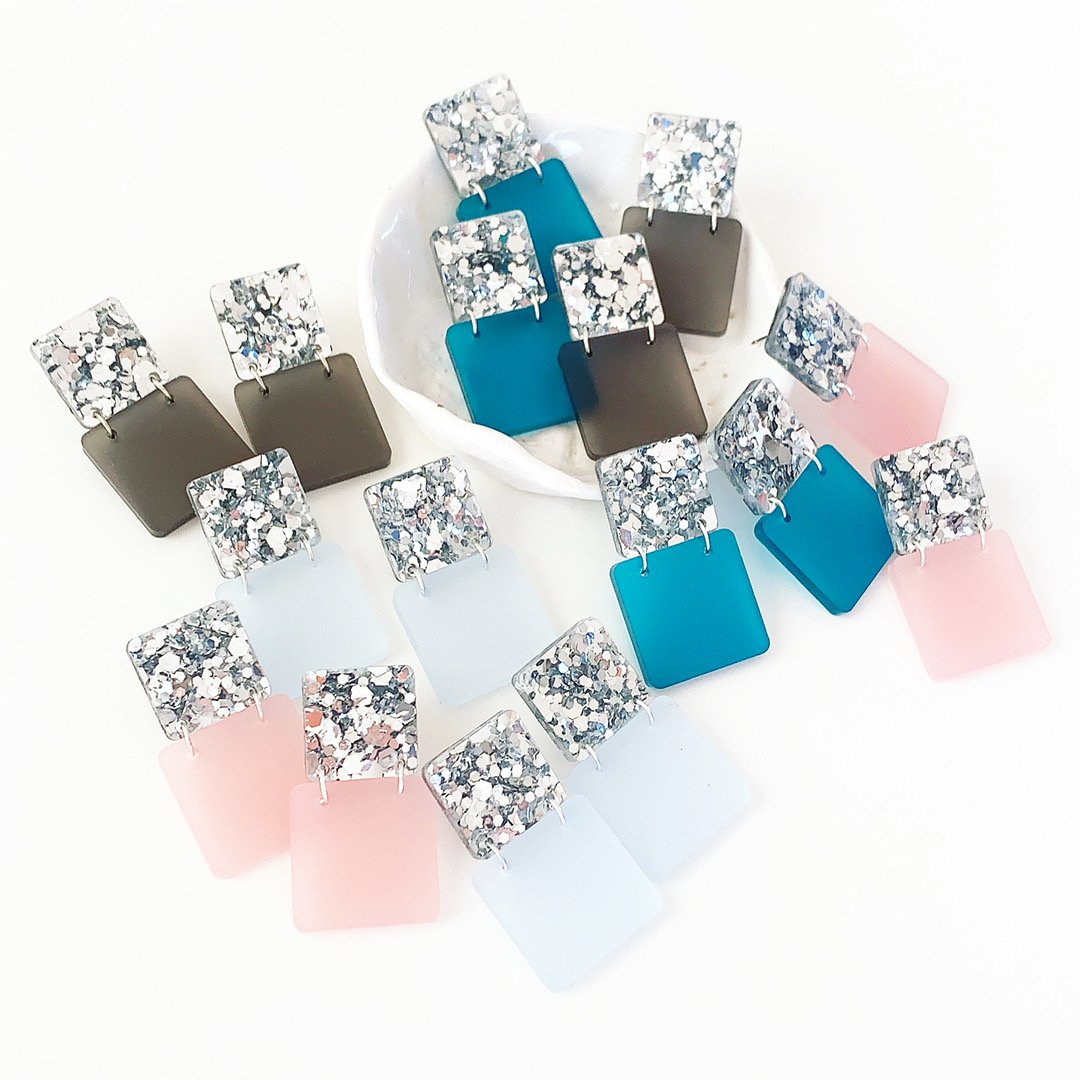 Image of Square *GLAM* Dangles