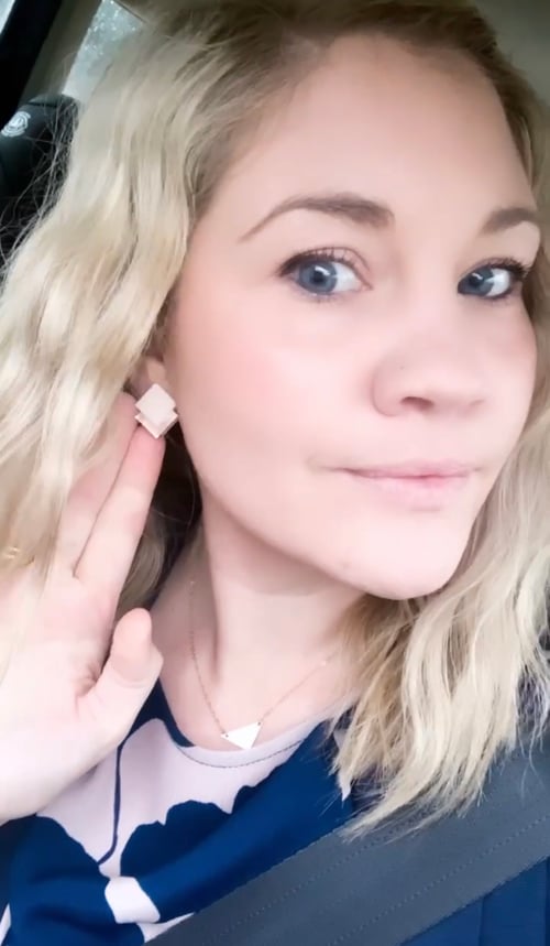 Image of Rose Gold Deco Studs