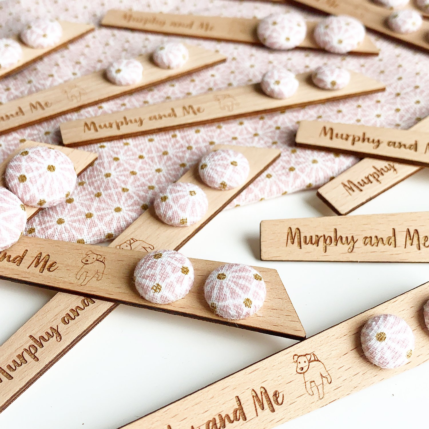 Image of Textured Fabric Studs