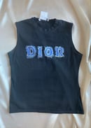 Image 2 of Dior 2000 Iconic Denim Writing Tank Top