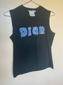 Image 1 of Dior 2000 Iconic Denim Writing Tank Top