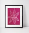 Abstract Linoprint Flower-Original