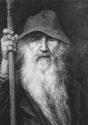 Odin Poster - Wotan Norse Valkyrie Runes Hugin Munin Vikings Sleipnir Pagan Gods Edda Voluspa Richar