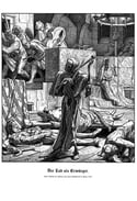 Pest poster - "Death as a strangler" by Alfred Rethel - Danse macabre - Dance of death - Totentanz -