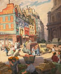 20th Century Swedish School ‘A Busy Paris Street’