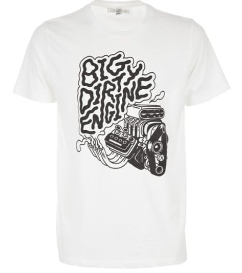 "Big Dirty Engine" print T-Shirt for JaguarShoes Collective