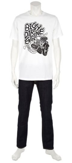 "Big Dirty Engine" print T-Shirt for JaguarShoes Collective