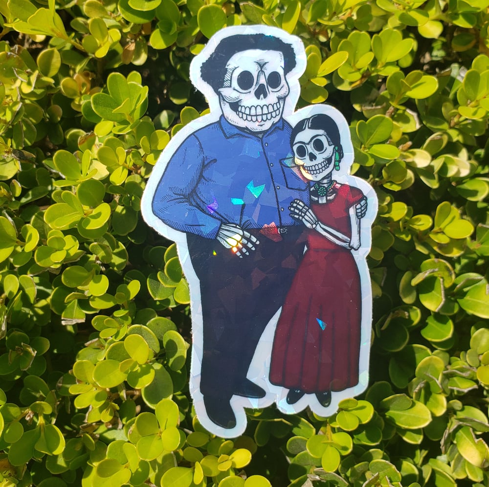 Frida and Diego Holographic Sticker 