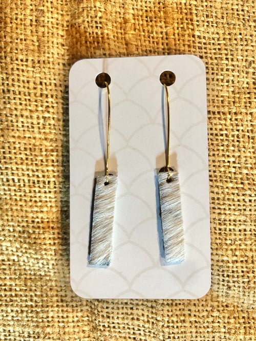 Image of Hairy Long Drop Earrings 