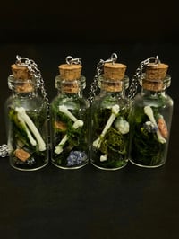 Image 2 of Bones & Gemstones Oddity Jar Necklace