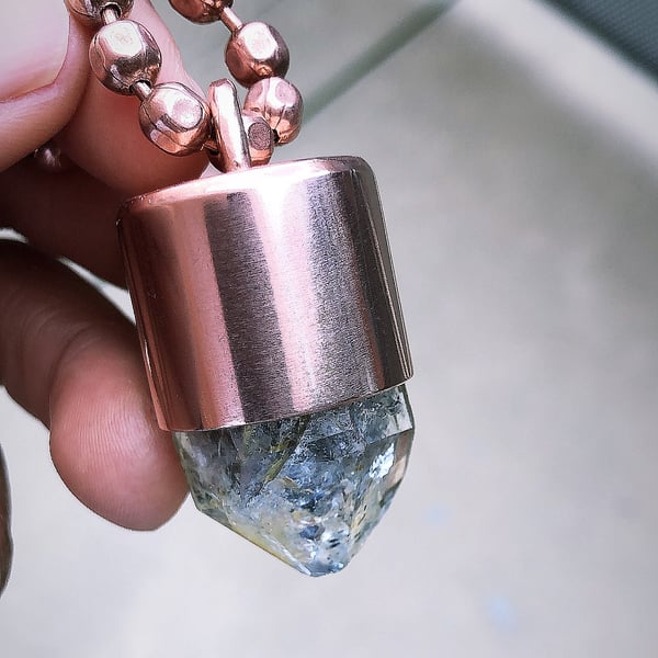 Image of Herkimer Diamond Crystal Key Necklace (Limited Collection)