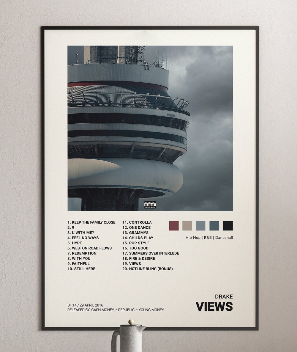  Drake Poster Album Cover Posters Set of 6, Rapper