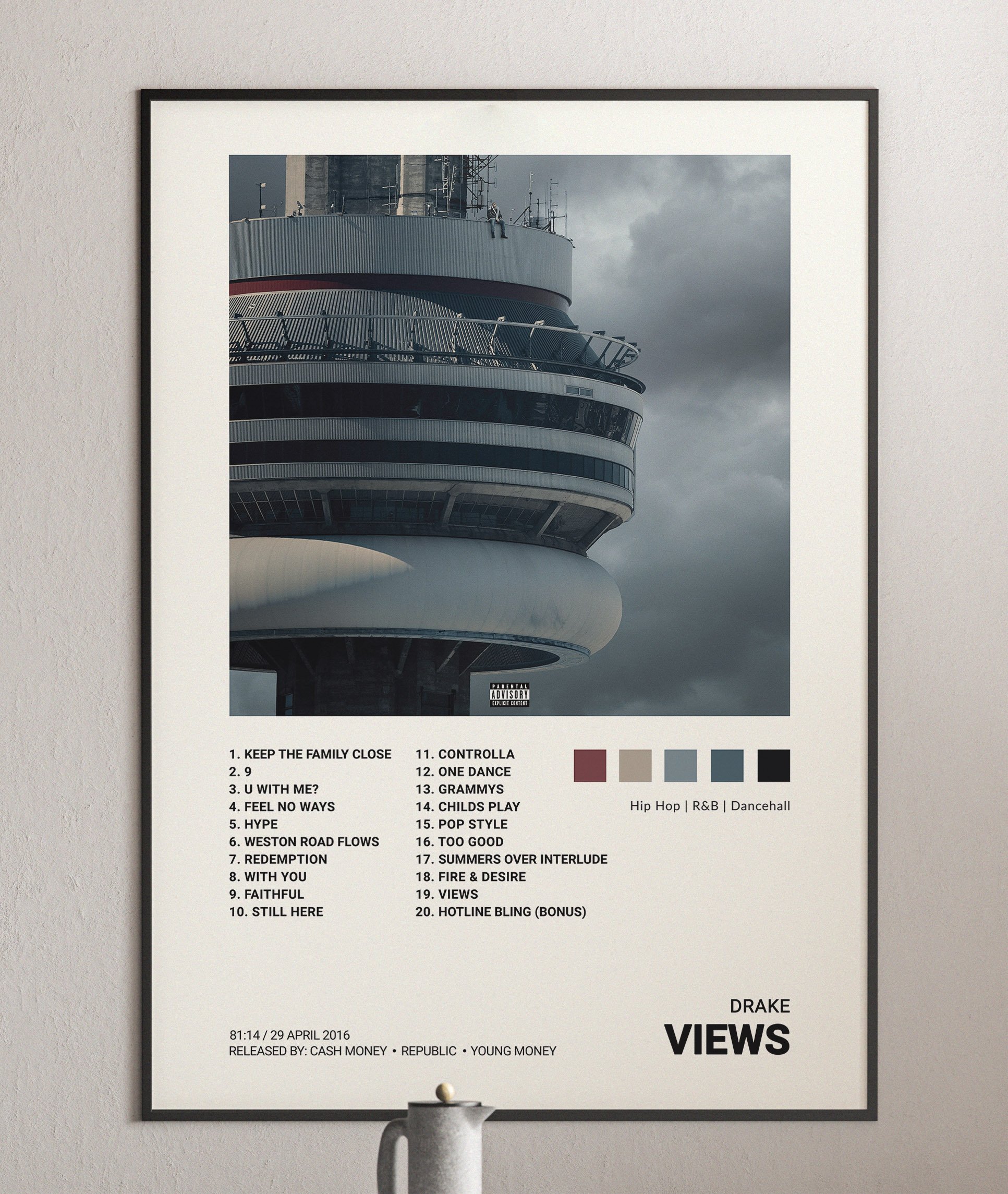 Drake - Views Album Cover Poster | Architeg Prints