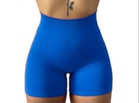 Image of IMTL Women's Solid Seamless Shorts Blue