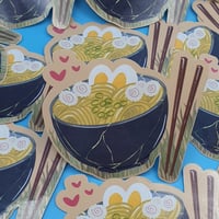 Ramen in a Kintsugi Bowl Weather Proof Sticker