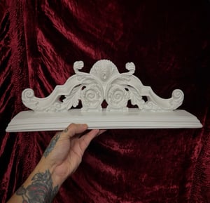 Image of Vintage White Scroll Wall Shelf
