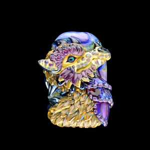 Image of XXXL. Golden Dragon - Flamework Glass Sculpture Bead