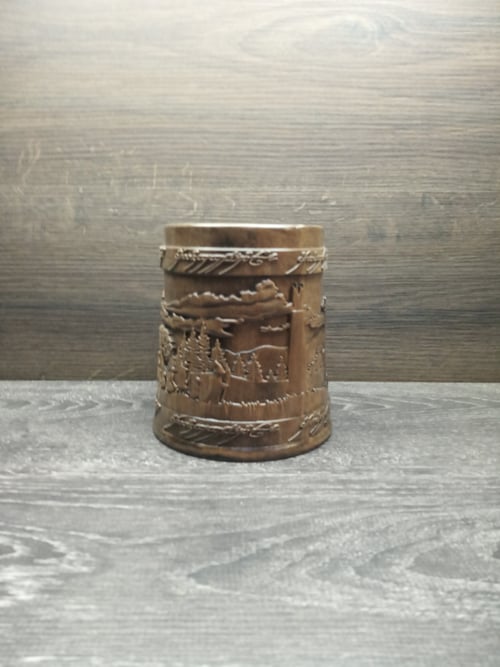 Image of Lord of rings wooden beer mug, Groomsman gift, Personalized beer mug, 22oz, Personalized gift
