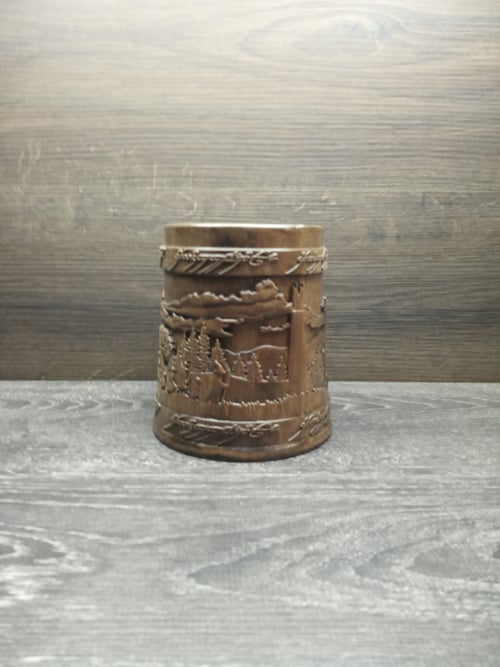 Image of Lord of rings wooden beer mug, Groomsman gift, Personalized beer mug, 22oz, Personalized gift