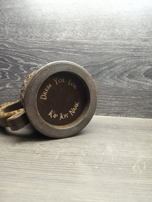 Image of Alduin's Wall Wooden beer mug, Gift for him, Skyrim mug, 22oz, personalized gift, Gamer gift