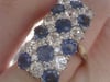 EDWARDIAN 1920S 18CT PLATINUM ART DECO PAVE SAPPHIRE OLD CUT DIAMOND 1.90 RING