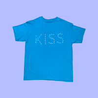 Image 2 of 🐬Studded Kiss Tee Teal RESTOCK 🐬🩵💋