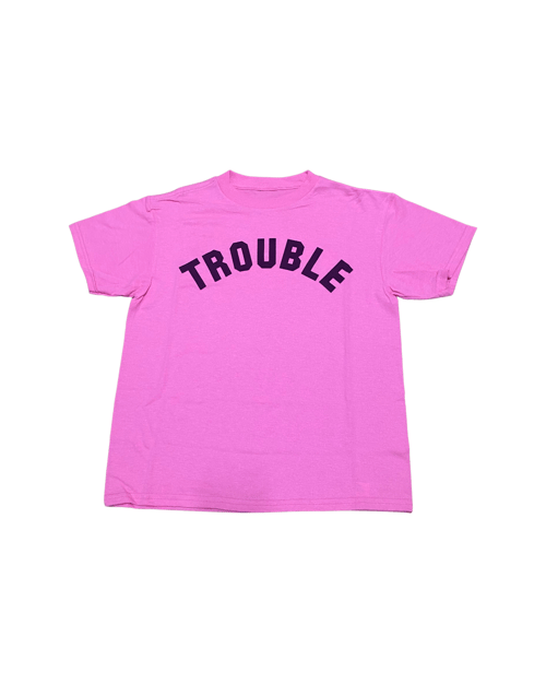 Image of TROUBLE TEE BRIGHT PINK RESTOCK 🩷🥇