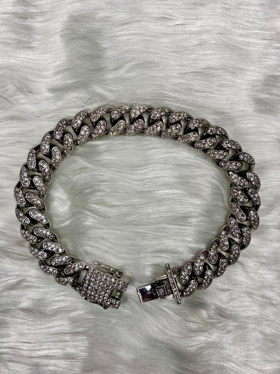 Silver cuban sale anklet