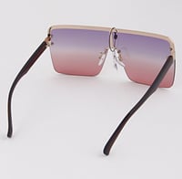 Image 2 of Oversized Rimless Sunglasses 