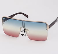 Image 3 of Oversized Rimless Sunglasses 