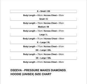 Image of DSEEVA - PRESSURE MAKES DIAMONDS HOODY (UNISEX)