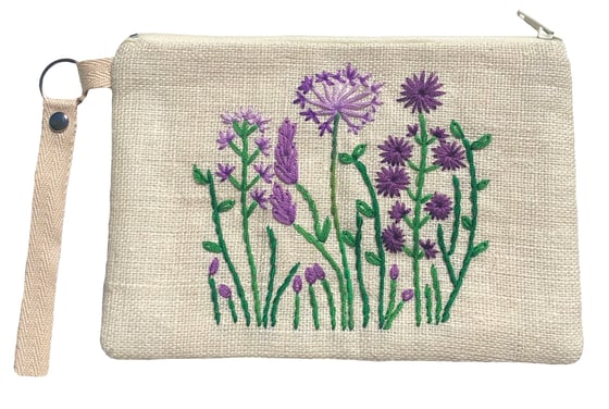 Image of Hand Embroidered Purses - Purple Patch