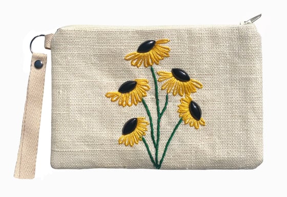 Image of Hand Embroidered Purses - Lazy Daisies
