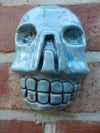 Turquoise Ceramic Aztec Skull