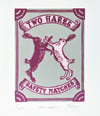 Matchbox Print: Two Hares