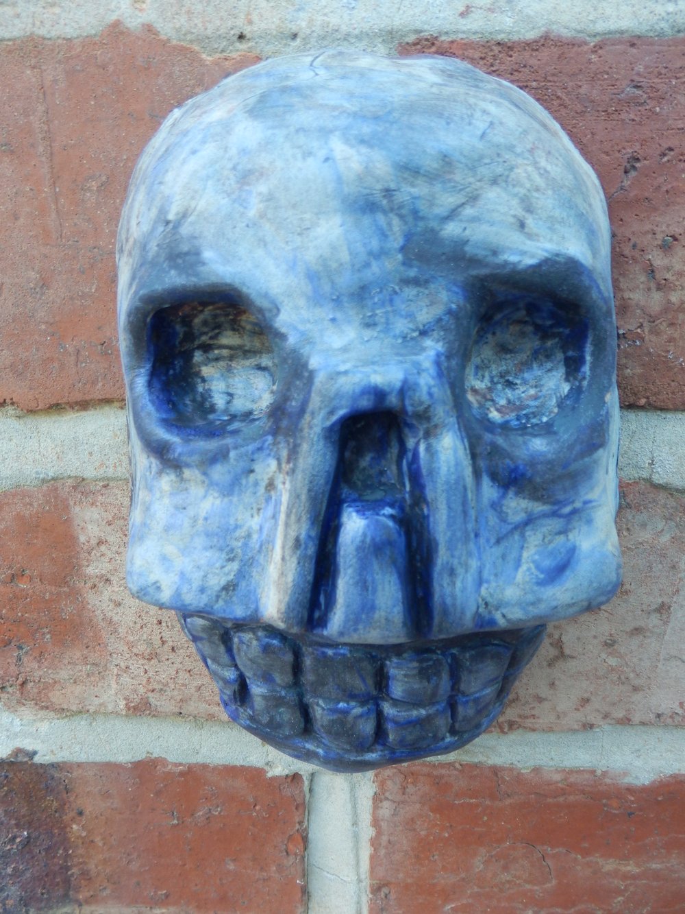 Cobalt Aztec Skull